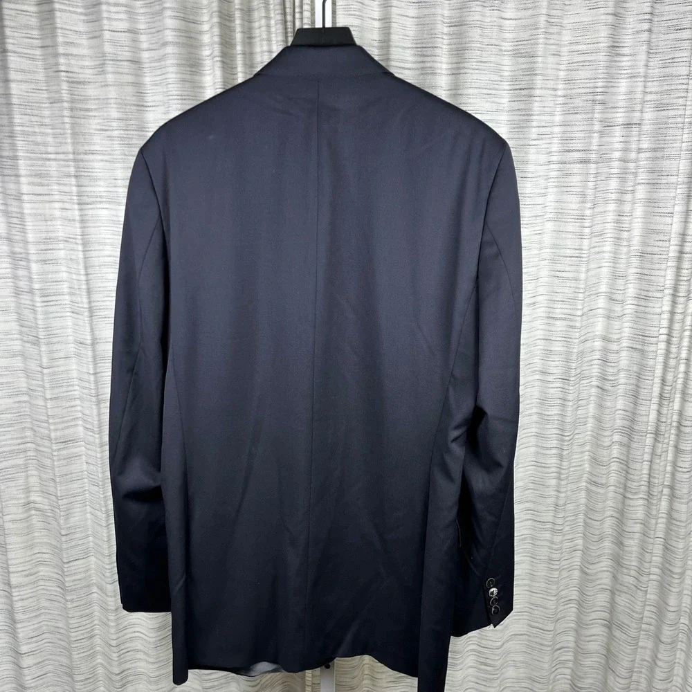 Hugo Boss Mens Navy Blue Super 100 Virgin Wool 3-Button‎ Blazer Jacket 40L USA